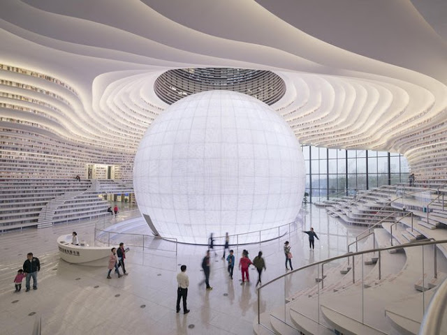 中国、天津にできたMVRDの近未来的な図書館【arc】　建築事務所MVRDV