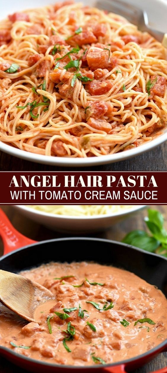Angel Hair Pasta with Tomato Cream Sauce ALANSDREAM