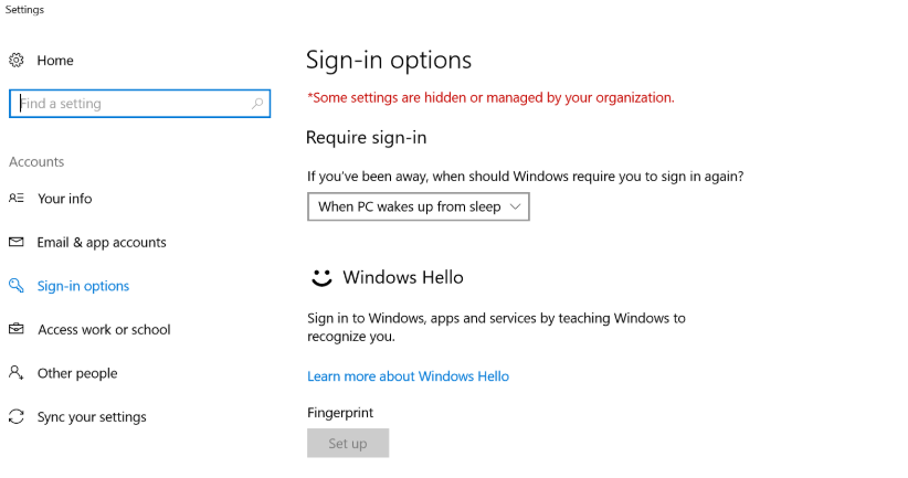 Windows Hello Something Went Wrong