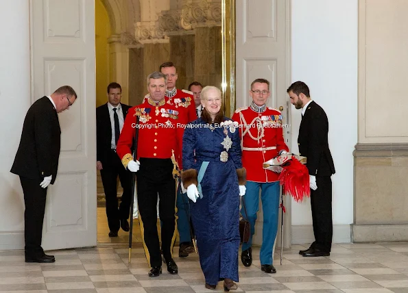 Crown Prince Frederik and Crown Princess Mary of Denmark during the 2nd day of the New Years reception at Christiansborg Palace