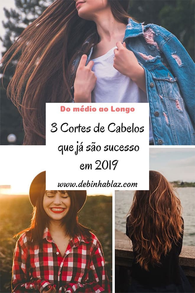 3 Cortes de Cabelos que já são sucesso em 2019 Uma imagem com quatro fotos de mulheres com cortes de cabelos 2019