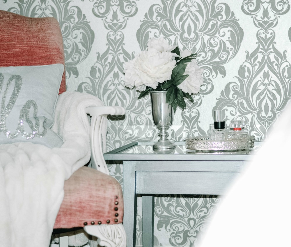 DIY Metallic Mirrored End Table