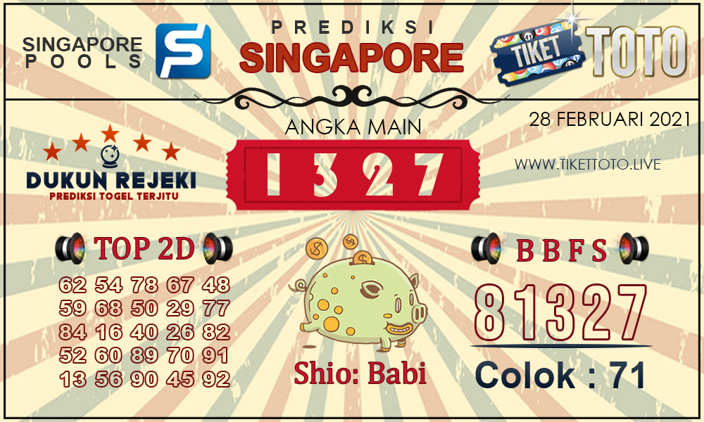 Prediksi Togel SINGAPORE TIKETTOTO 28 FEBRUARI 2021