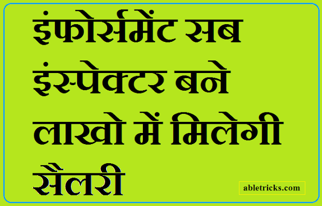 Enforcement Sub Inspector Job Enforcement Sub Inspector Job