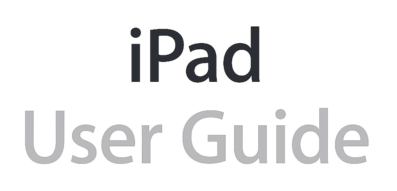 Apple iPad User Manual