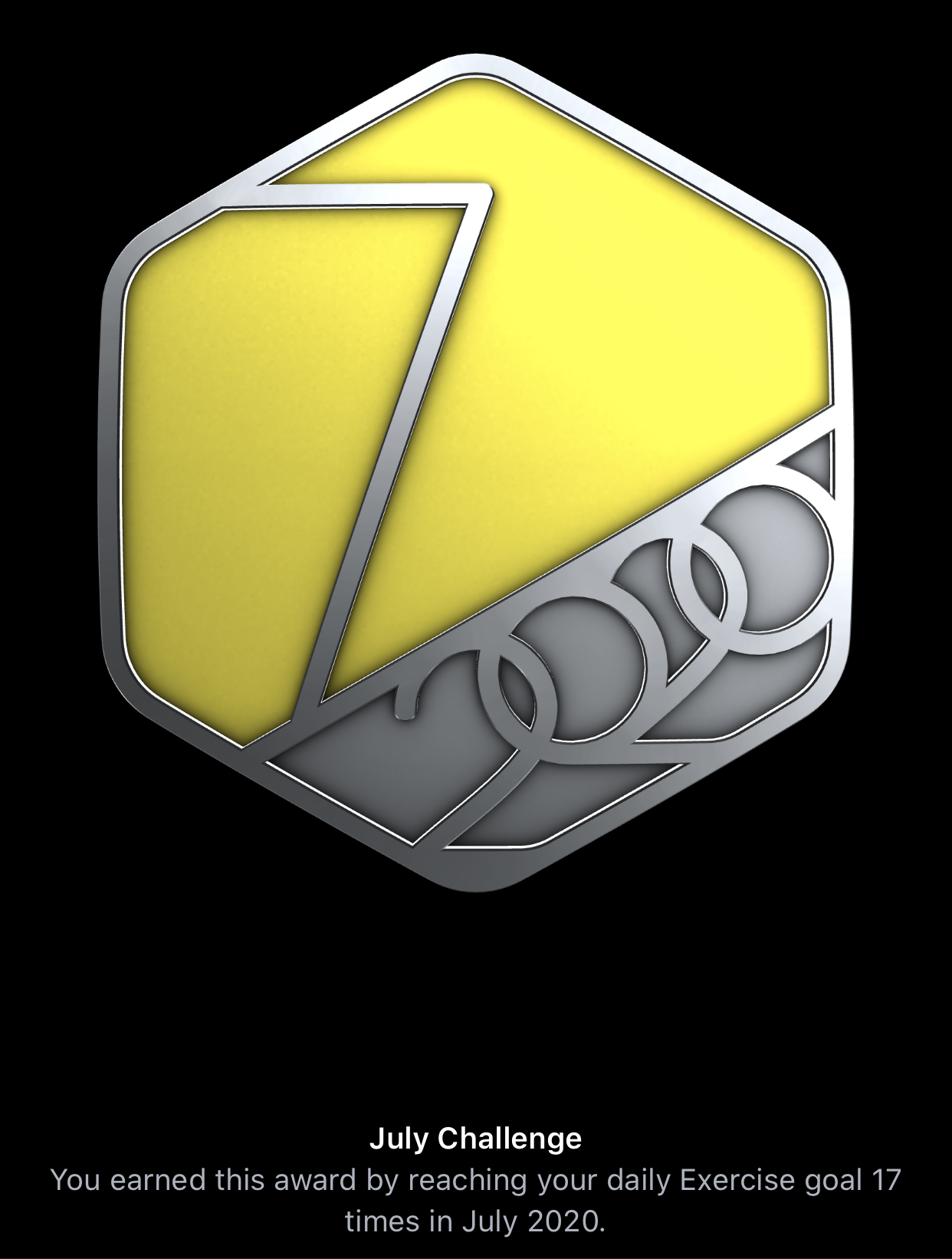 Lindsay Is A Lifetime Member July Apple Watch Activity Goal Is Complete