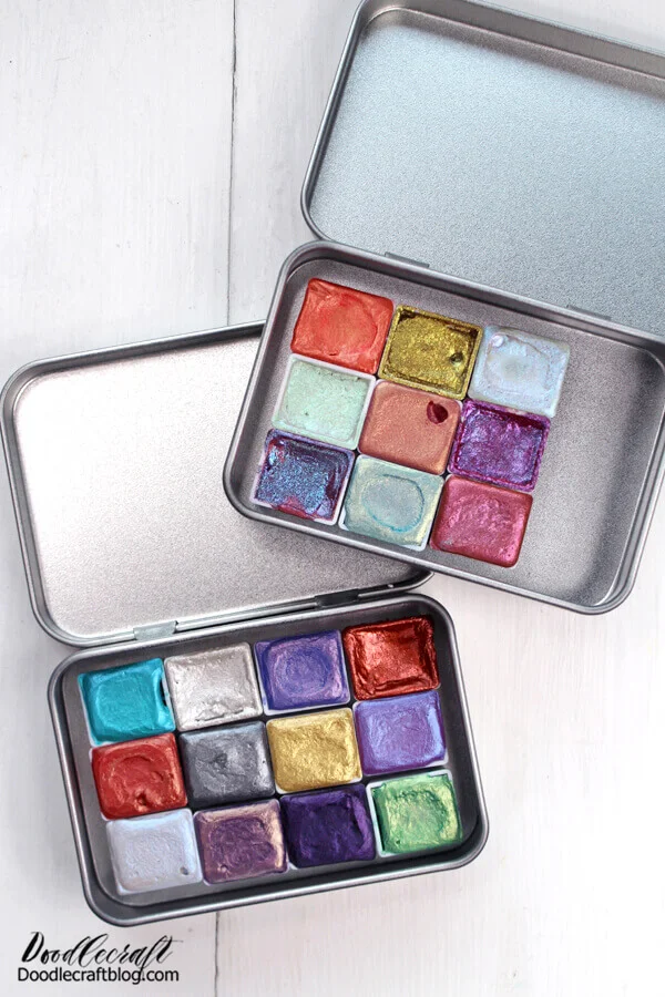 hot glitter metallic watercolor paint set