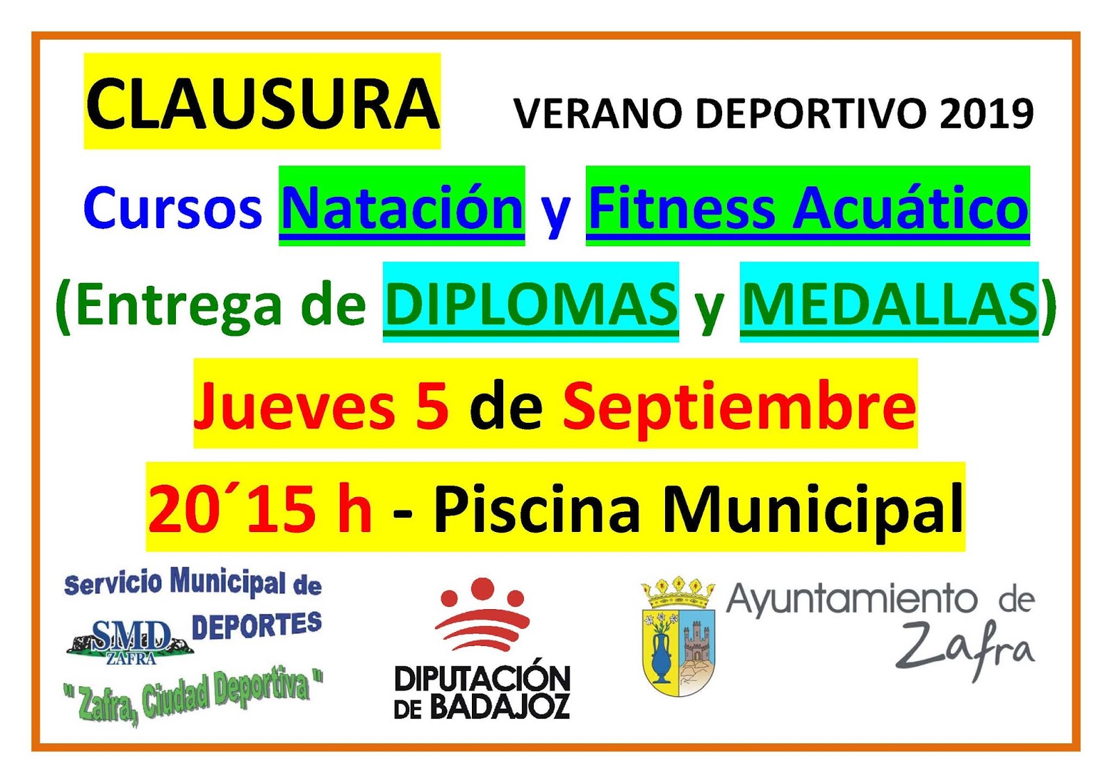 ZAFRA, CIUDAD DEPORTIVA !!! Programa Verano