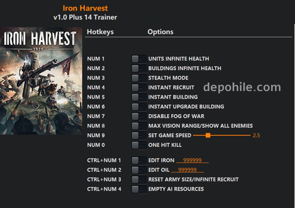 Iron Harvest PC Oyunu Hızlı Yapı, Can +14 Trainer Hilesi İndir