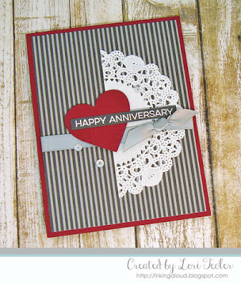 Happy Anniversary card-designed by Lori Tecler/Inking Aloud-stamps and dies from My Favorite Things
