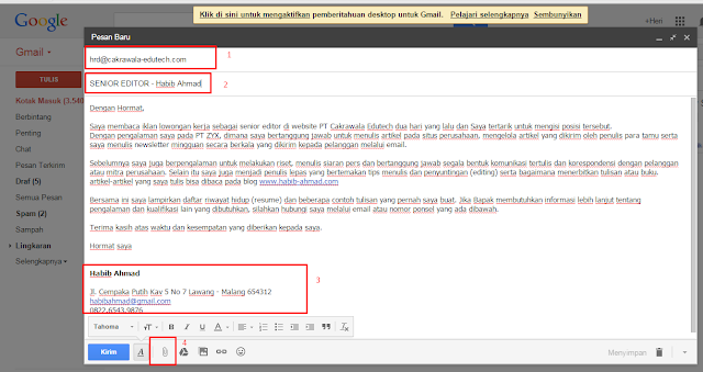 Contoh Surat Elektronik Email Contoh Surat