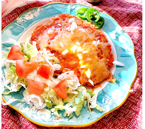 Sonoran-style Flat Enchiladas
