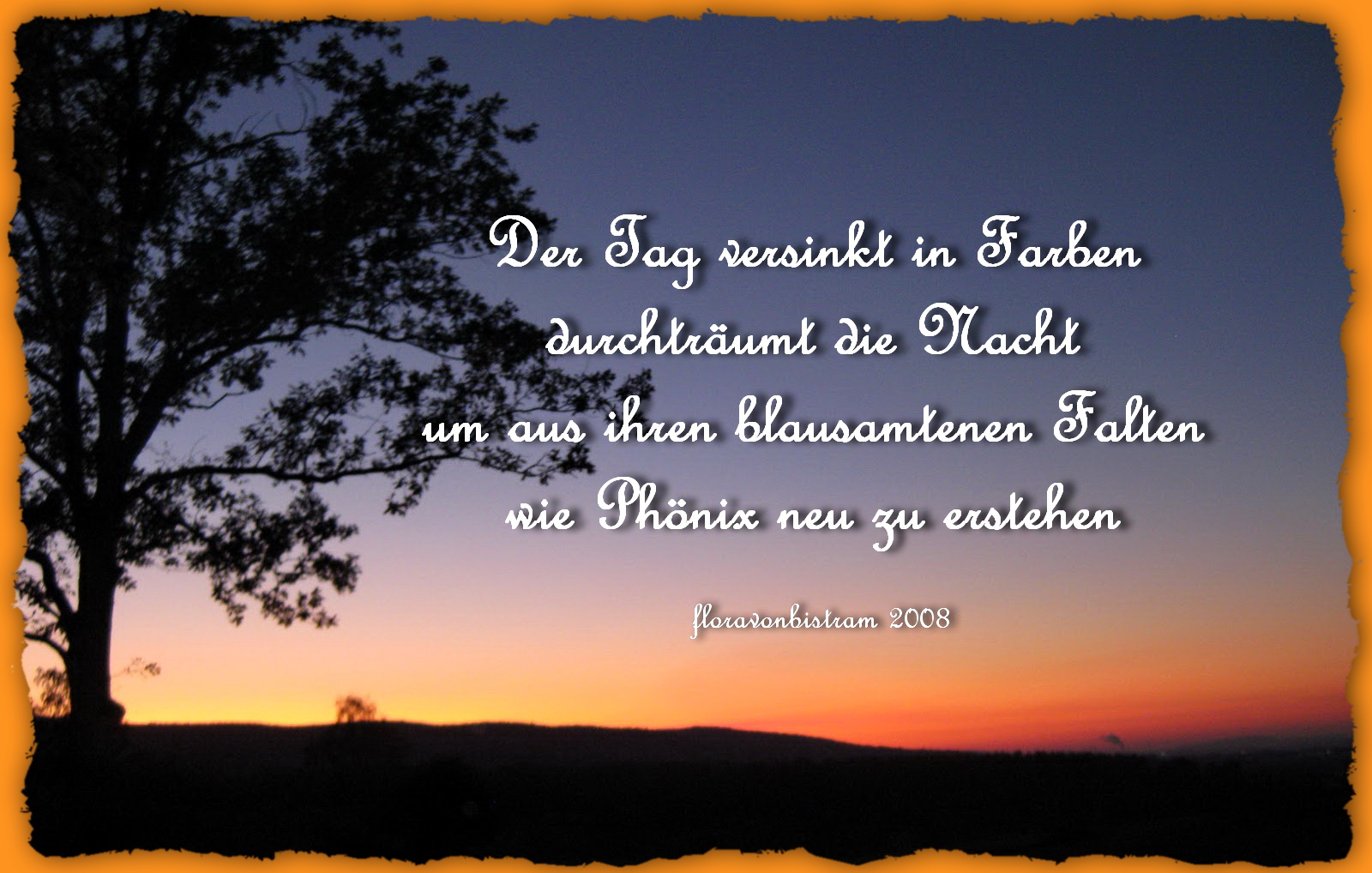 Floravonbistram Poesie Abendrot