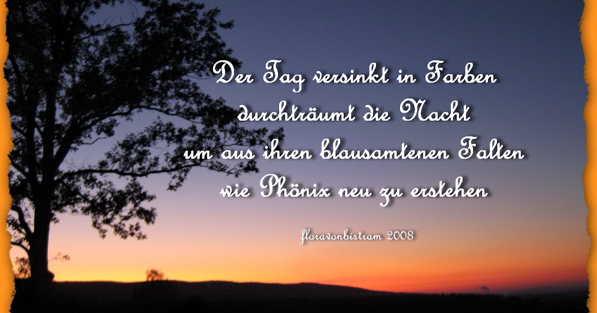 floravonbistram poesie Abendrot
