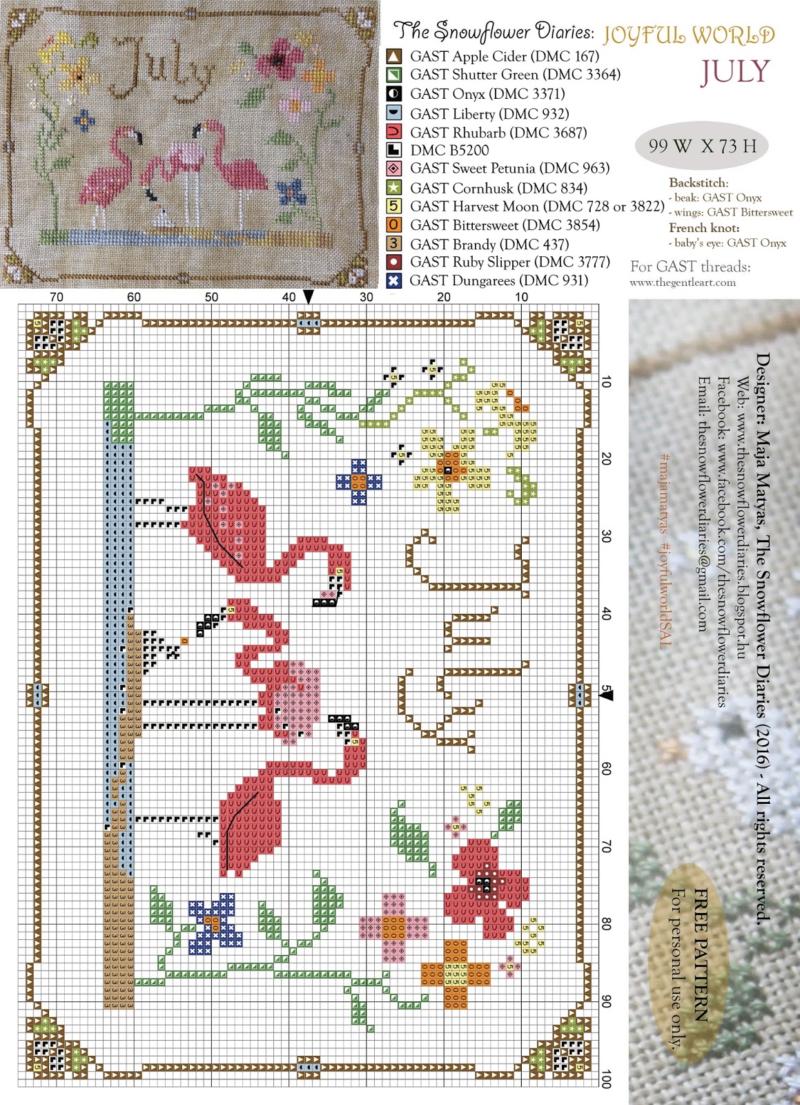 Joyful World JULY pattern