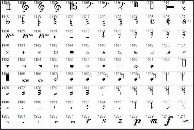 Bravura musical typeface.
