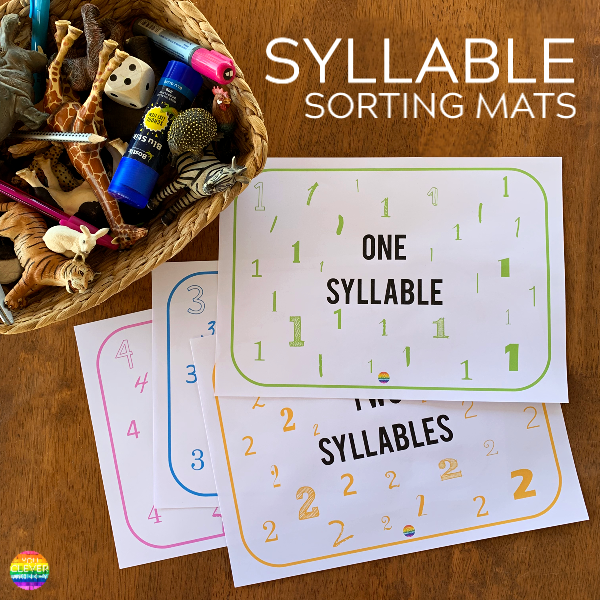 Syllable Sorting Mats | you clever monkey