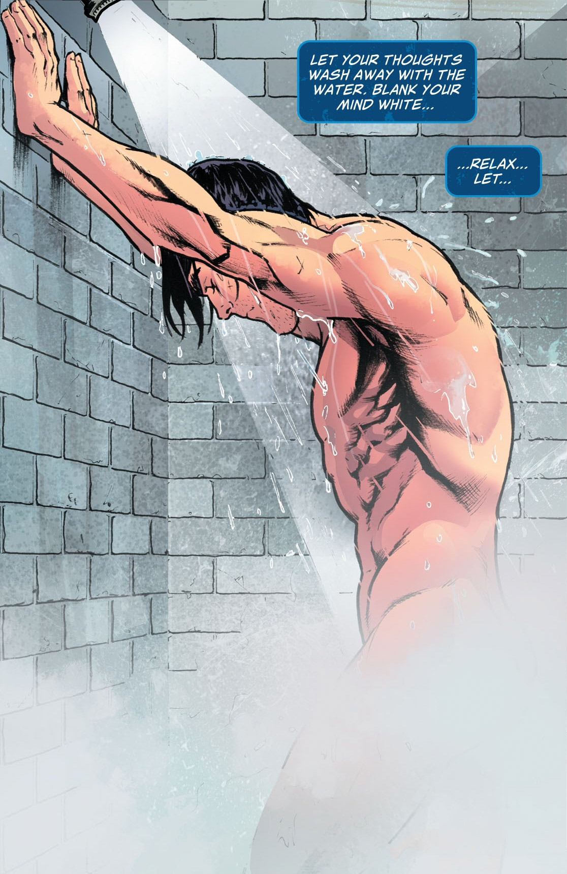 Nightwing Attacked in the Shower 