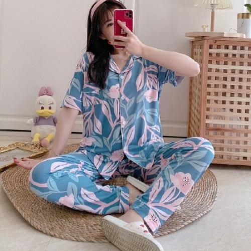 Đồ bộ nữ Pijama mặc nhà áo cộc quần dài HÀN QUỐC cute đáng yêu