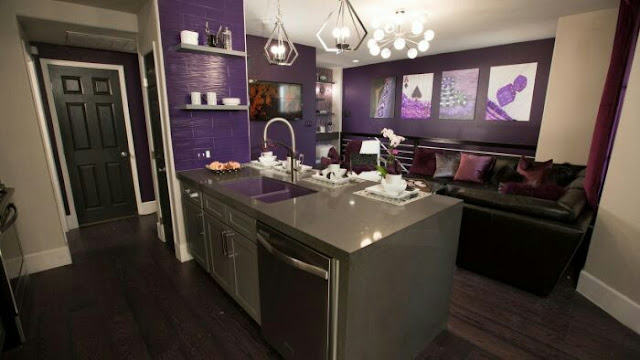 purple kitchen designs