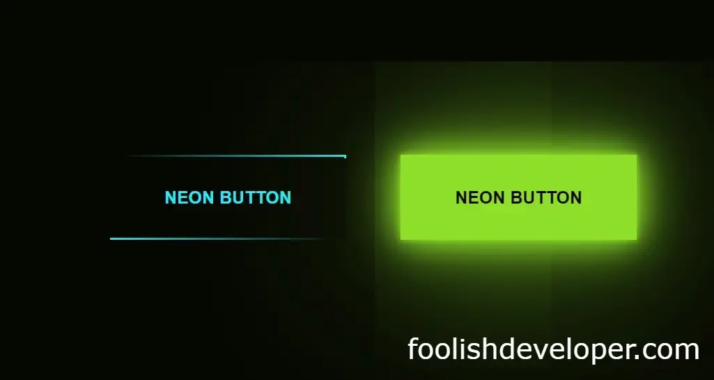 How to Create Neon Animation Light Button using HTML and CSS
