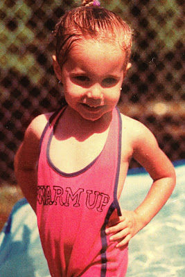 quotes, inspiration, go after your dreams, young, Paige as a child, swimwear, bathing suit, pool