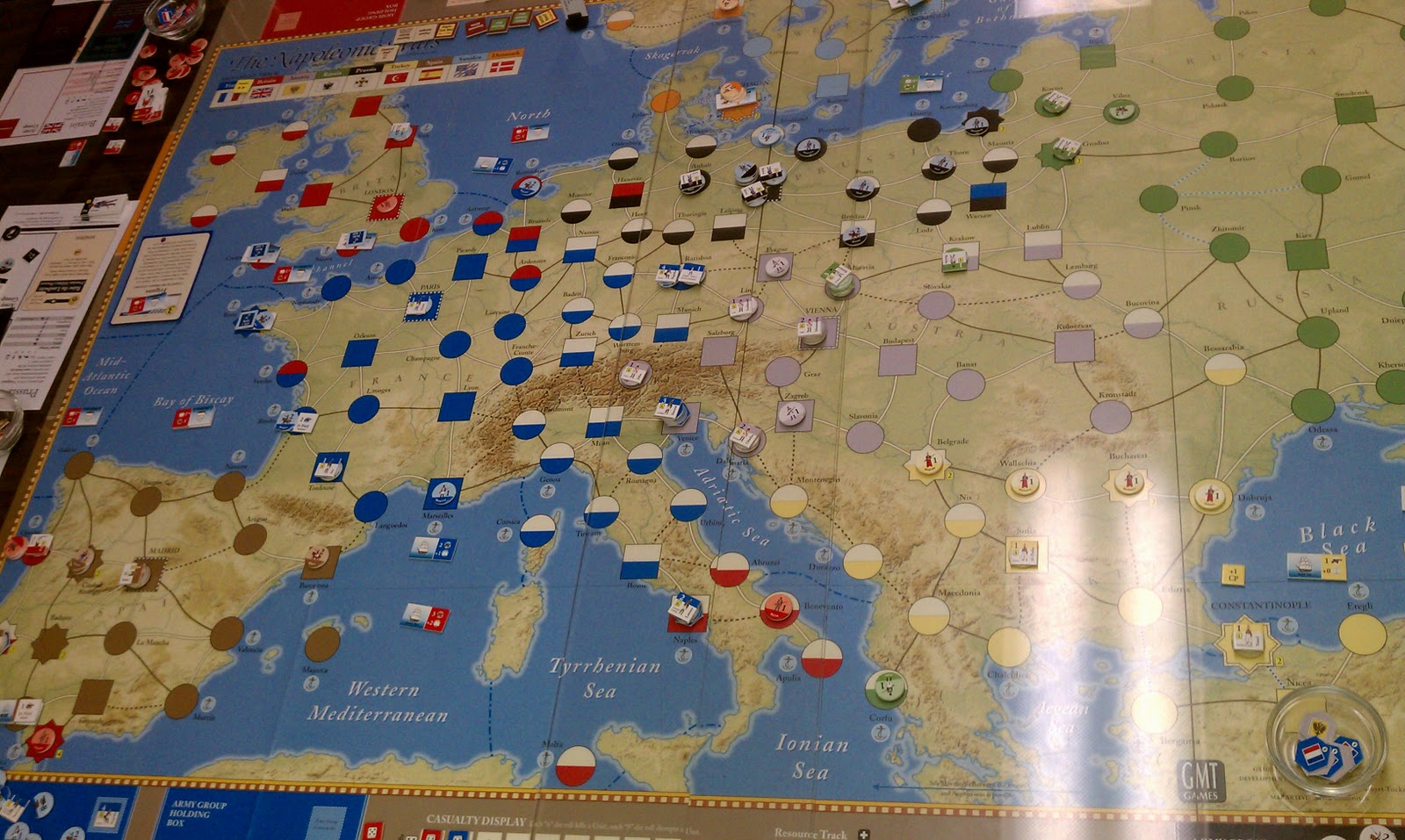 Yockbo's Boardgame Blog The Napoleonic Wars (GMT) 4Player Scenario