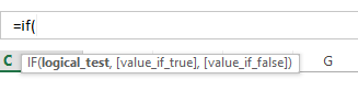 Arguments of the If formula