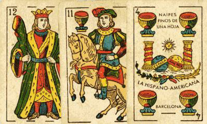 Almanaque: Interpretación simbólica de la baraja: pliegos, cuento y