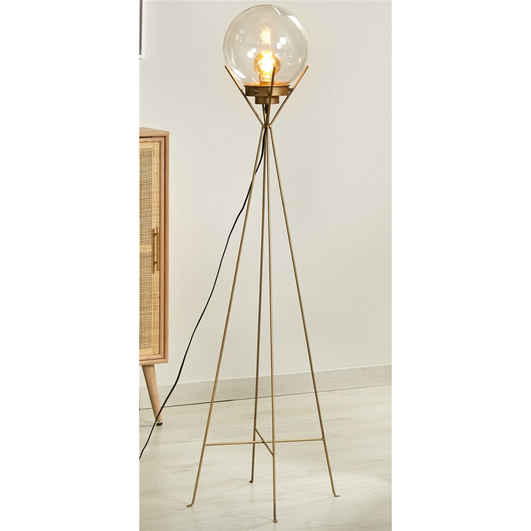 muebles de forja LAMPARAS DE PIE CLASICAS EN COLOR ORO SERIE AKINA