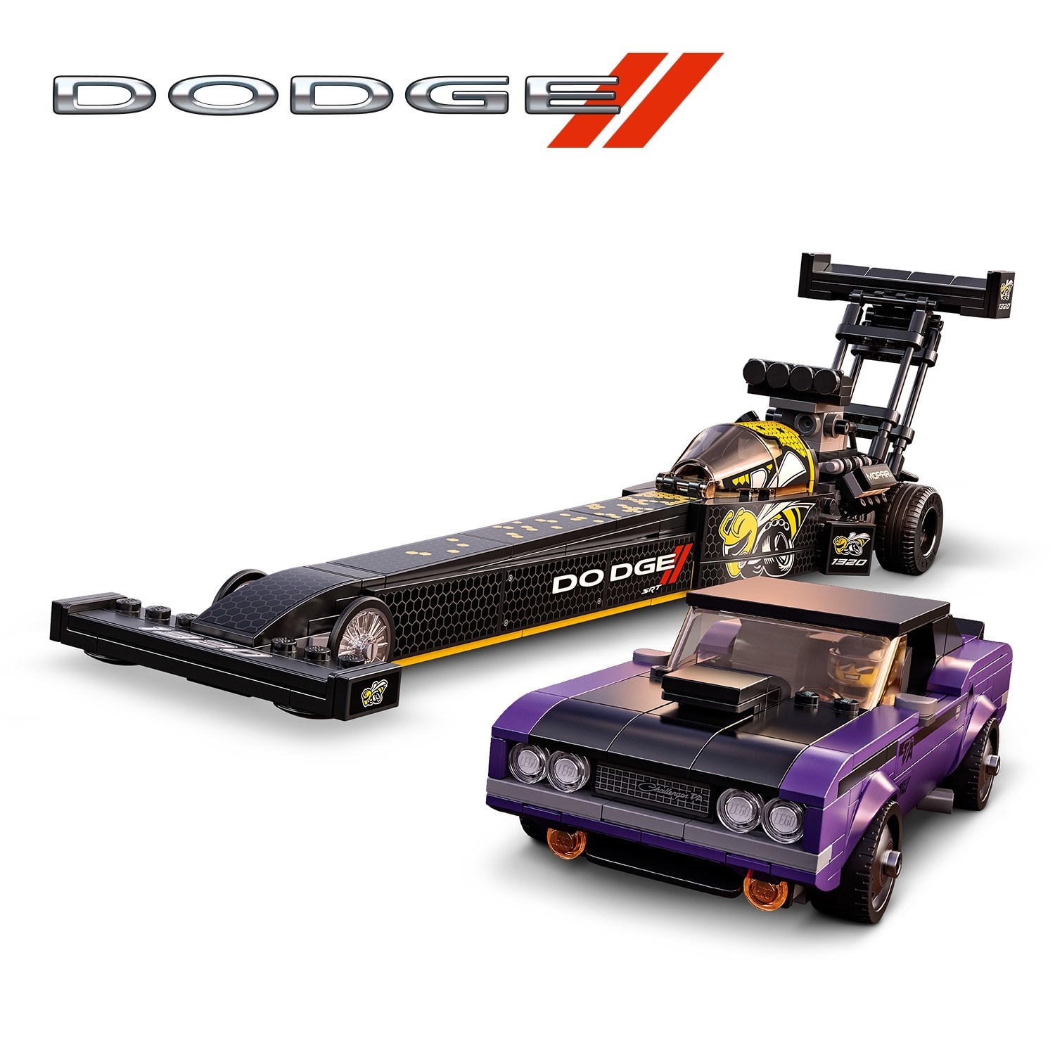 Dodge and LEGO team up for new building set featuring a 1970 Dodge Charger T/A and a Top Fuel Dragster