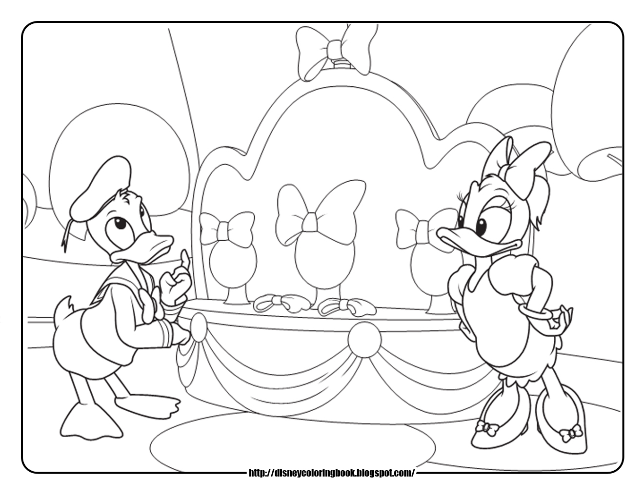 daisy duck bow coloring pages - photo #27