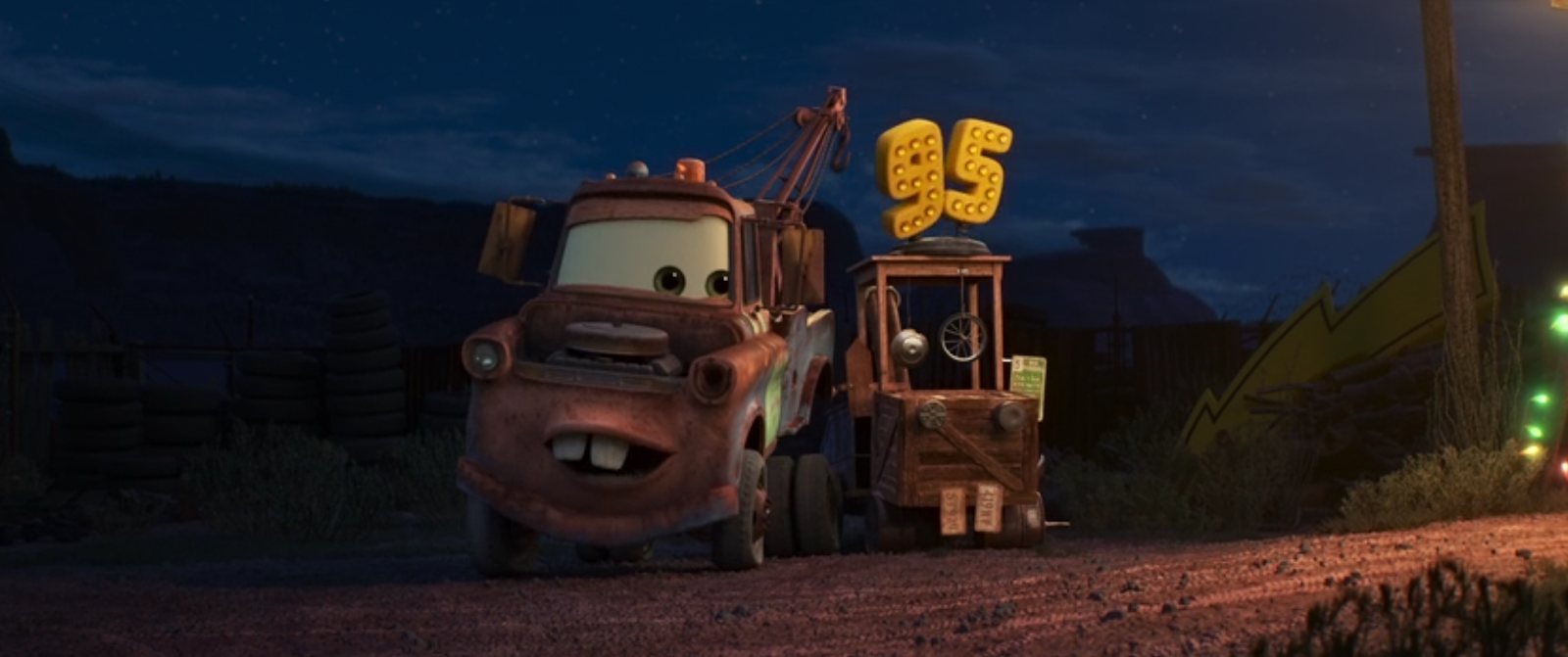 Disney Pixar Cars Mater with 95 Hat