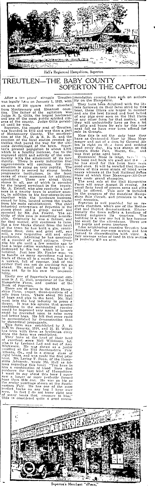 IMAGES OF OUR PAST SOPERTON, GA. MAY 5, 1918, AS PUBLISHED IN THE