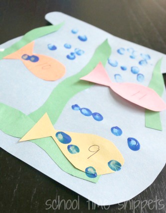 preschool fish theme fingerprint activity
