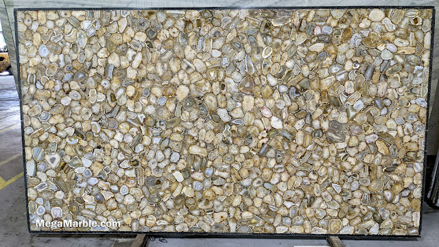 Yellow Brown Semi Precious Stone Slabs