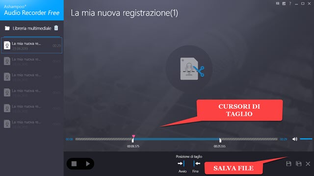 tagliare-registrazione tagliare-registrazione