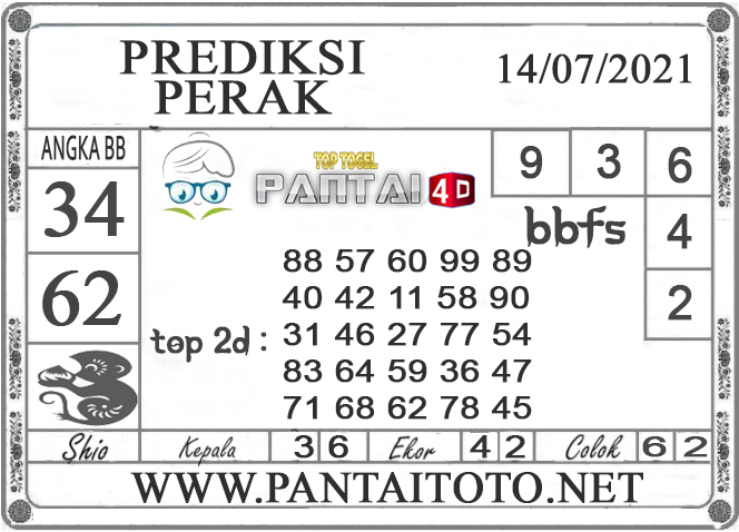 PREDIKSI TOGEL PERAK PANTAI4D 14 JULI 2021 PREDIKSI TOGEL PERAK PANTAI4D 14 JULI 2021