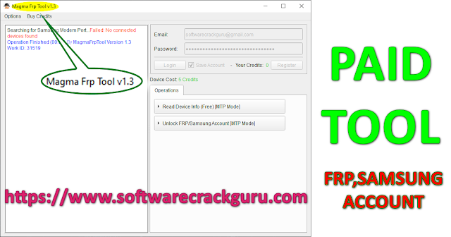 Magma tool v1.3 Samsung FRP, Account Remove tool (All Security Supported) Magma tool