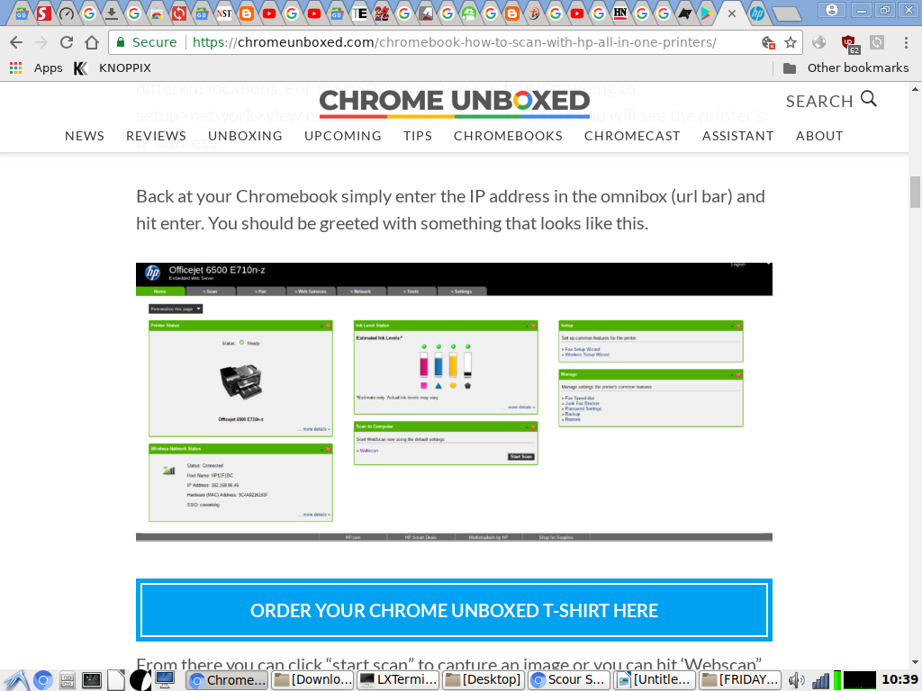 My journey with the Linux Operating System Scanning documents with