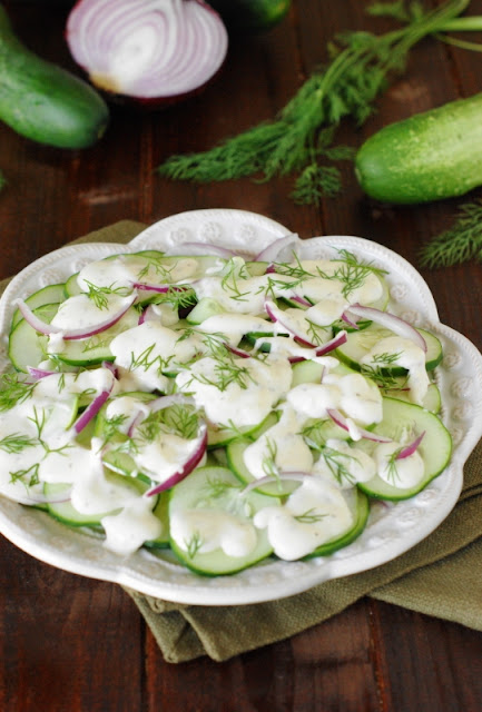 Creamy Ranch Cucumber Salad