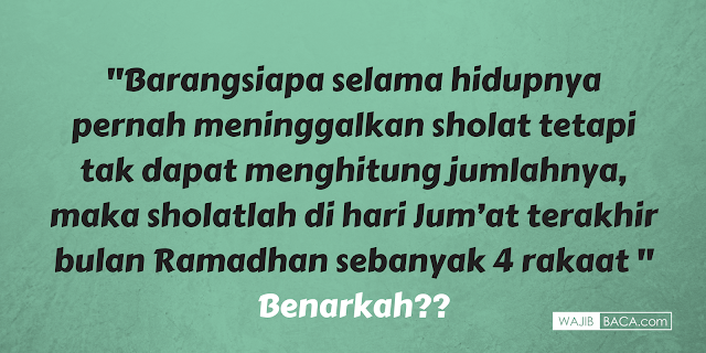 Hanya Sekali Dalam Setahun, Kesempatan Menebus Dosa Tinggalkan Shalat?