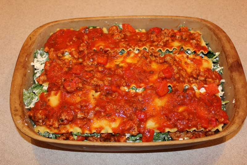 Mrs.4444 Cooks Dave's Spinach and Turkey Lasagna