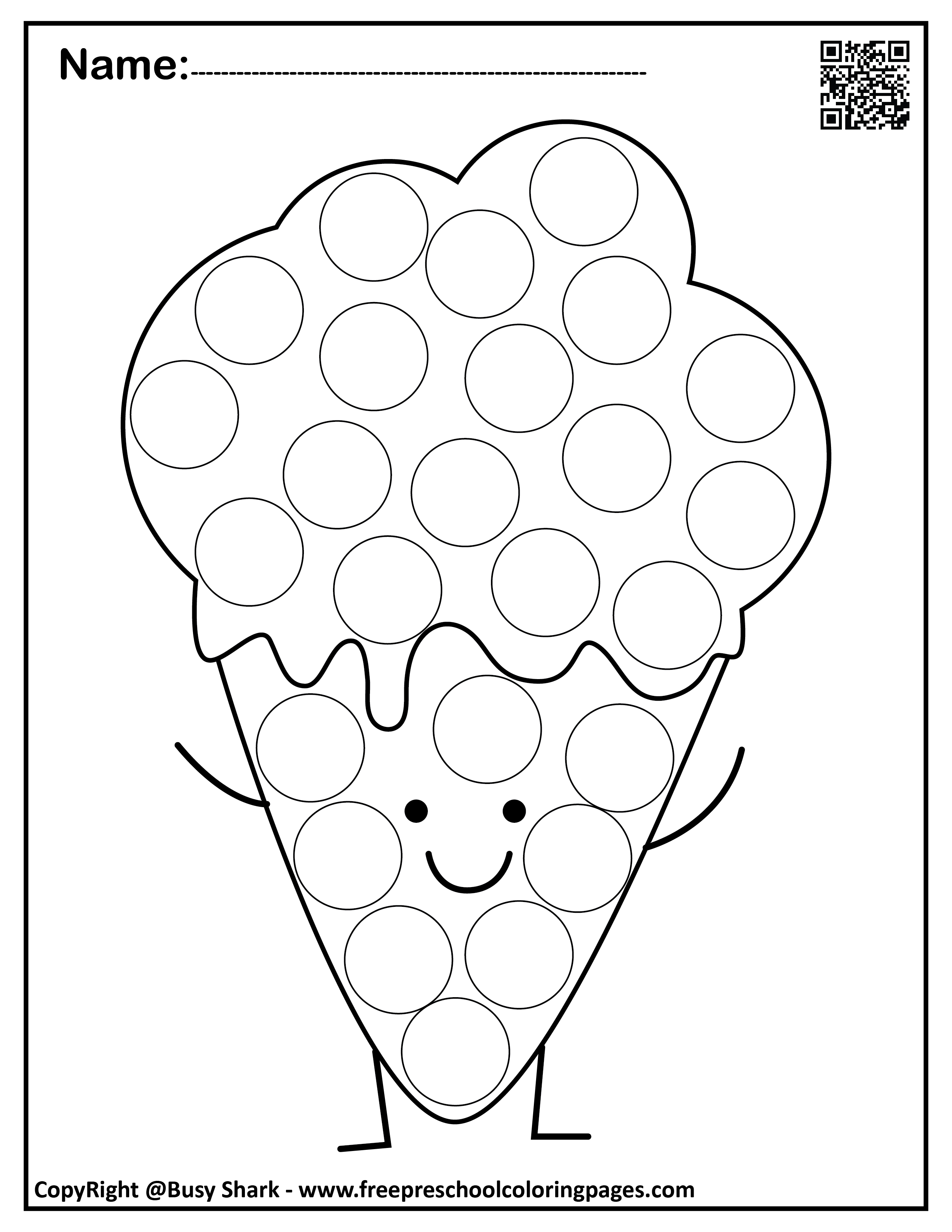 Set Of Summer Dot Markers Pages