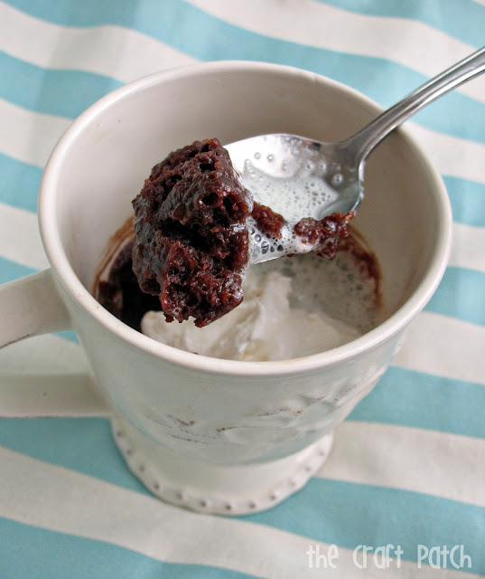 Microwave brownie in a mug