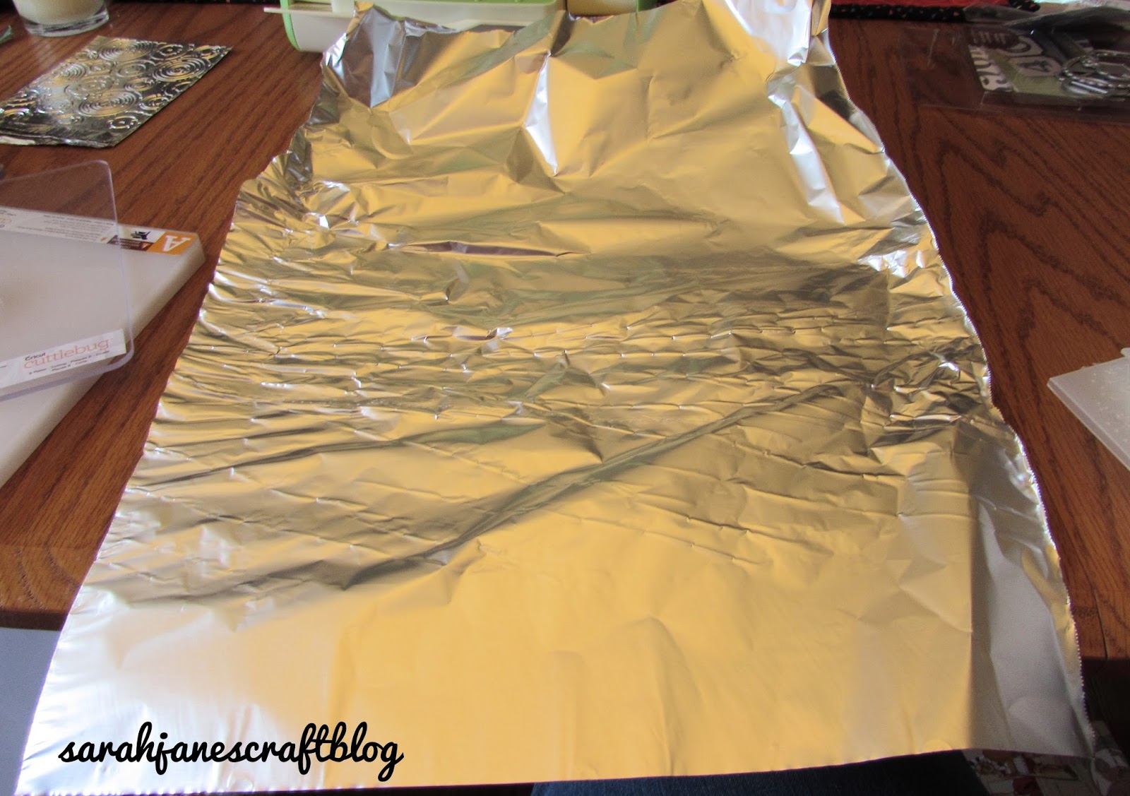 Sarah Jane's Craft Blog Embossing Aluminum Foil