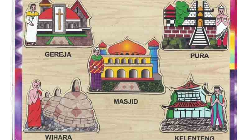6 Agama di Indonesia dan tempat Ibadahnya  Mujahidin Waru