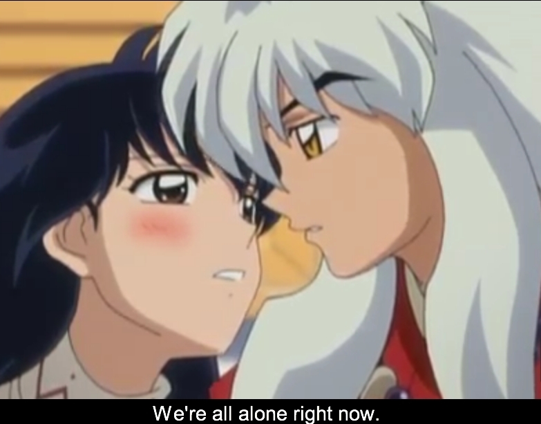 Animated Wallpaper inuyasha and kagome kiss