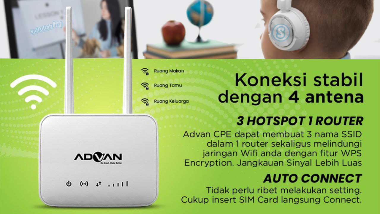 Cara Membuat 3 Nama Hotspot Baru di Router Advan CPE Start