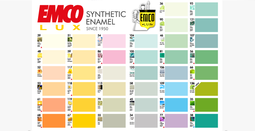 Berikut adalah kartu warna  EmcoLux